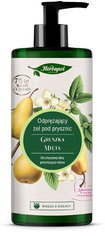 Гель для умывания тела Herbapol Pear&Mint, 740 мл