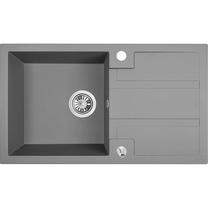 Virtuves izlietne Laveo Barbados SBB_511T, Grey, granīts, 76 cm x 44 cm x 18 cm, pelēka krās.