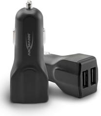 Automobilinis įkroviklis Ansmann Dual USB, 2 x USB, juoda sp.