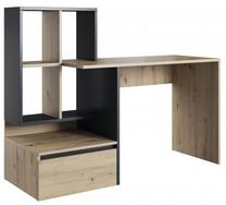 Rašomasis stalas Paco PC-02, antracito/ąžuolo