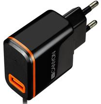 Telefono įkroviklis Canyon H-042 Universal, USB Type C/AC/DC, juoda sp.