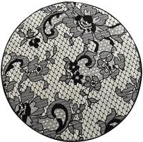 Vonios grindų kilimėlis Foutastic Lace 359CHL1647, įvairių spalvų, 100 cm x 100 cm, Ø 100 cm