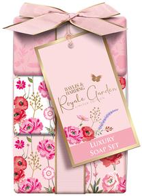 Muilų rinkinys su glicerinu Baylis & Harding Royale Garden, rožė/vanilė/aguona, 300 g, 3 vnt.