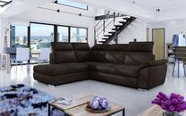 Kampinė sofa Loreto Monolith 29, tamsiai ruda sp., kairinė, 210 x 260 cm x 102 cm