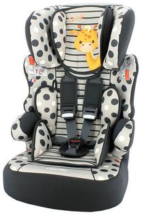 Automobilinė kėdutė Nania Beline SP Giraffe, balta sp./juoda sp./pilka sp., 9 - 36 kg