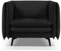 Krėslas Micadoni Home Vottina Chenille, juoda sp., 106 cm x 100 cm x 79 cm