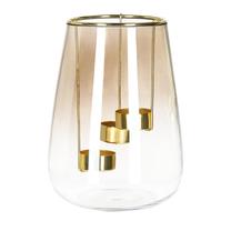 Žibintas Homla Galia Basic, stiklas, Ø 15 cm, 20 cm, aukso sp.