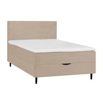 Lova pusantros vietos continental Home4you Laara, 140 x 200 cm, tamsaus smėlio spalva, su čiužiniu, su grotelėmis