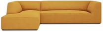 Kampinė sofa Micadoni Home Ruby 4 Seats, geltona sp., kairinė, 273 x 180 cm x 69 cm