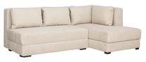 Kampinė sofa - lova Bodzio Judyta Classic, kreminė sp./smėlio ruda sp., dešininė, 155 x 225 cm x 77 cm
