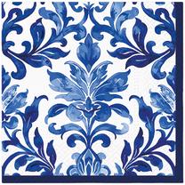 Papīra salvetes PAW SDL153500, 33 cm x 33 cm, zila krās./balta krās., 20 gab.