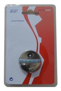 Durų atrama James Hardware DS013CC, 2.5 cm, Ø 4.5 cm, plastikas/guma/plienas, žalvario sp.