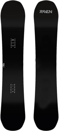 Snieglentė Raven Pure Black, juoda sp., 151 cm x 24.7 cm