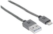 Vads Manhattan USB 2.0 A male, Apple Lightning, 1 m