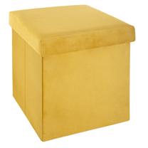 Pufas Atmosphera Velvet, geltona sp., 38 cm x 38 cm x 38 cm