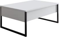 Журнальный столик Kalune Design Luxe, белый цв./черный цв., 60 см x 90 см x 40 см