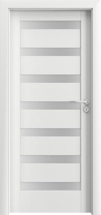 Iekšdurvju vērtne Porta D7 PORTAVERTE D7, kreisais, balta krās., 203 x 64.4 x 4 cm