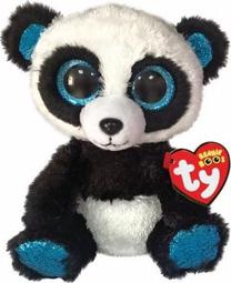 Pliušinis žaislas panda TY Bamboo Panda 389400, mėlyna sp./balta sp./juoda sp., 15 cm
