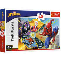 Dėlionė Trefl SpiderMan On The Web 17372, 22 cm x 33 cm, 60 vnt., įvairių spalvų