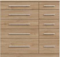 Komoda Forte PRUK221L-D127, rusva sp., 95 cm x 41.6 cm x 99.9 cm