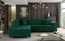 Kampinė sofa Pieretta Monolith 37, žalia sp., kairinė, 205 x 260 cm x 80 cm