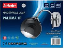 Valgusti seinale ActiveJet Paloma, E27, 1 x 40 W, must v. / kroom v.