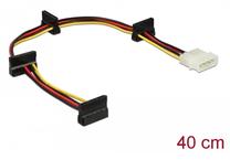 Adapteris Delock 60142 4 pin Molex, SATA 15 pin, 0.4 m, daudzkrāsaina