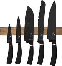 Kööginugade komplekt, magnetilise riidepuuga Berlinger Haus Black Rose BH-2884, 6 tk