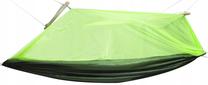 Šūpuļtīkls Camping Hammock With Mosquito Net, zaļa krās., 210 cm