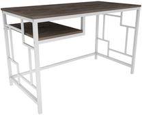 Rakstāmgalds un plaukts Kalune Design Kennesaw 322RTC1464, 60 cm x 120 cm, 74.8 cm, balts krās./tumši pelēka krās.