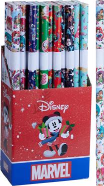 Pakavimo popierius Disney, 70 cm x 200 cm, (spalva/dizainas parenkami atsitiktine tvarka)