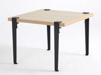Kavos staliukas Kalune Design Halicheron, ruda sp./juoda sp., 60 cm x 60 cm x 45 cm