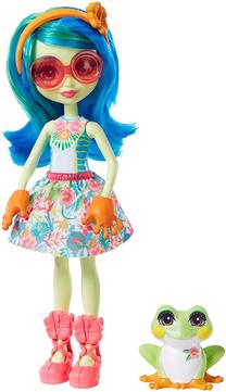 Кукла Mattel Enchantimals Enchantimals Tamika Tree Frog & Burst GFN43, 25 см, многоцветный