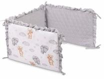 Aizsargājošā apmale Sensillo Muslin Teddy, balta krās./pelēka krās., 60 cm x 40 cm