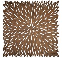 Stalo padėkliukas Hermia Pointy Walnut, 36 cm x 36 cm x 36 cm, 6 vnt., Ruda sp.