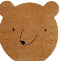 Popierinės servetėlės Meri Meri Bear, 12.7 cm x 12.1 cm, ruda sp., 20 vnt.