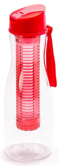 Ūdens pudele Tescoma Purity with Infusion, caurspīdīga krās./sarkana krās., plastmasa, 0.7 l