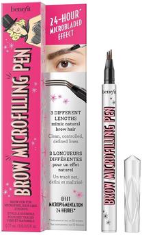 Uzacu zīmulis Benefit Brow Microfilling Pen, 0.77 ml, tumši brūna krās. 5 deep brown
