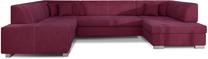 Kampinė sofa Havana Mat Velvet 68, tamsiai violetinė sp., dešininė, 320 x 207 cm x 73 cm