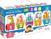 Edukacinė dėlionė CzuCzu Animal Train, įvairių spalvų, 30 vnt.