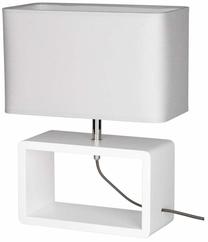 Galda stāvlampas Spot-Light Cadre, E27, 25W, gaiši pelēka krās./balta krās.