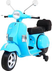 Vaikiškas elektrinis motoroleris Ramiz Vespa, juoda sp./žydra sp.