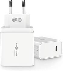 Adapteris Ansmann HC130PD, USB Type C, balta sp., 30 W