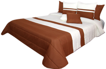 Lovatiesė NM45-B, dramblio kaulo sp./ruda sp., 260 cm x 240 cm