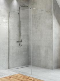 Dušas siena Magnifity Unika Walk-In, 130 cm x 200 cm, caurspīdīga krās./hroma krās./caurspīdīgs
