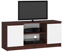 TV galds Akord RTV, balts krās./valriekstu krās./tumši brūna krās., 40 cm x 120 cm x 55 cm