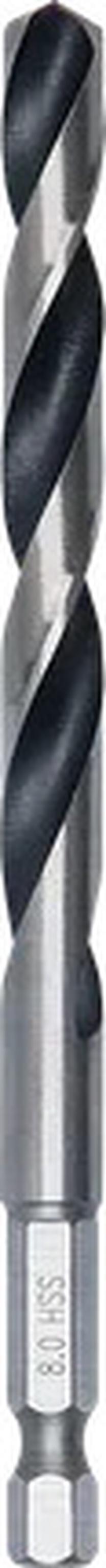 Metalo grąžtas Bosch, metalas, hss, hex, 8 mm x 11.7 cm