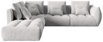 Modulinė sofa Micadoni Bloom, sidabro sp., kairinė, 316 x 310 cm x 95 cm