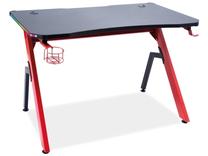 Arvutimängulaud B-006, 120 cm x 66 cm, 75 cm, must v./punane v.