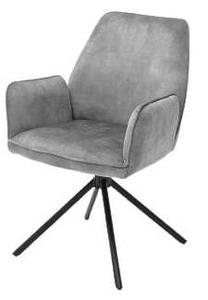Valgomojo kėdė MC Akcent Ottawa OT4A47GX, matinė, juoda sp./pilka sp., 64 cm x 60 cm x 89 cm